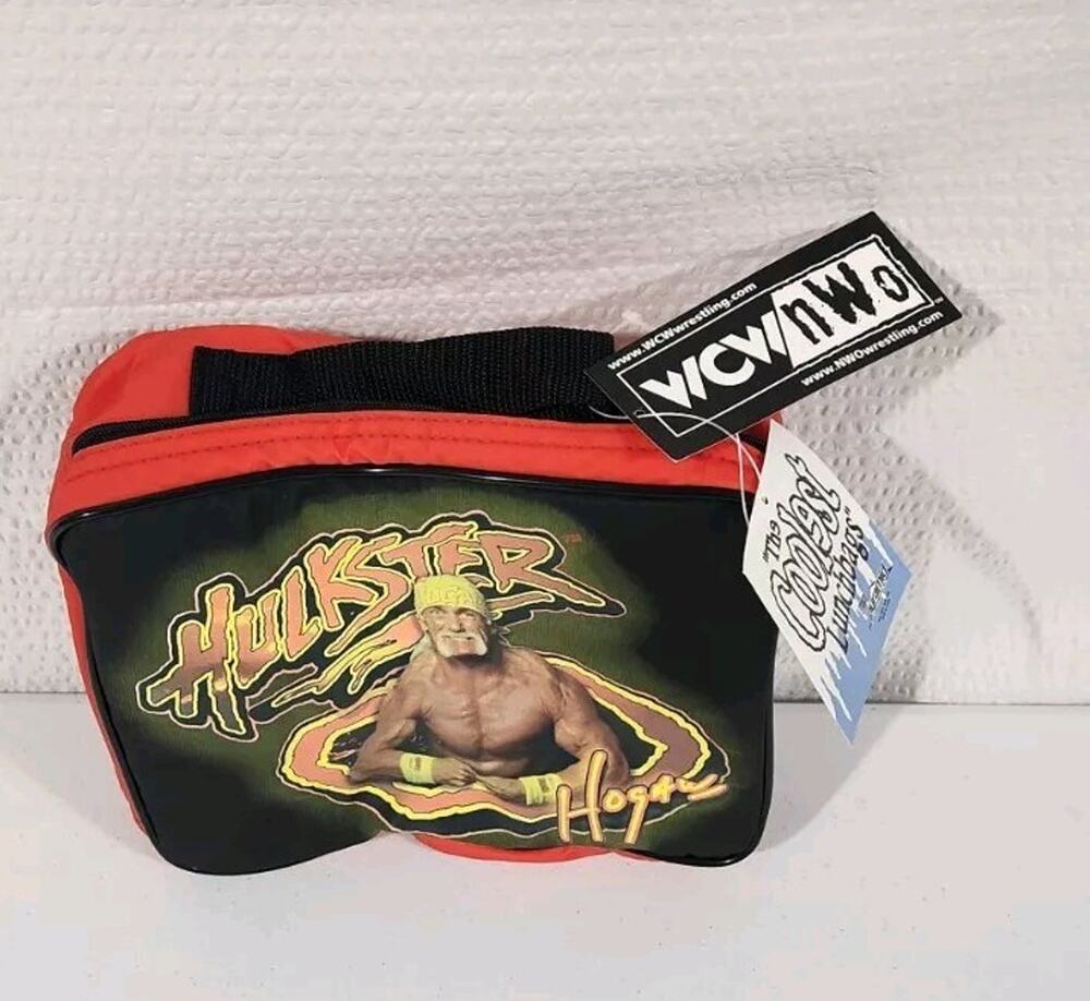 WCW Lunchbox HOLLYWOOD HULK HOGAN Red & Yellow Vintage NEW RARE Lunch Box